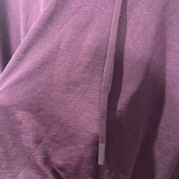 Athleta Womens Relaxed Hooded Pullover purple Lightweight Vapor hooded tee large - Picture 3 of 5